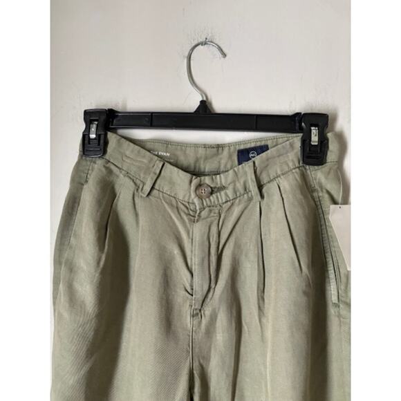 Adriano Goldschmied Green The Evan Relaxed Pleated Tapered Trouser Pants 23 NWT - Picture 8 of 8